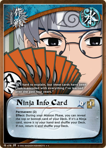 Ninja Info Cards — Naruto CCG card m478