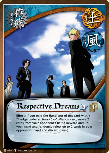 Respective Dreams — Naruto CCG card m495