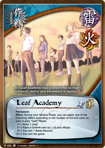 Leaf Academy — Naruto CCG card m500