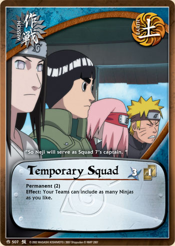 Temporary Squad — Naruto CCG card m507