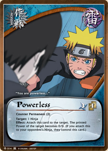 Powerless — Naruto CCG card m514