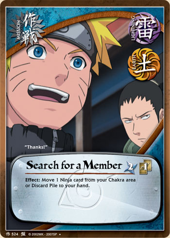 Search for a Member — Naruto CCG card m524