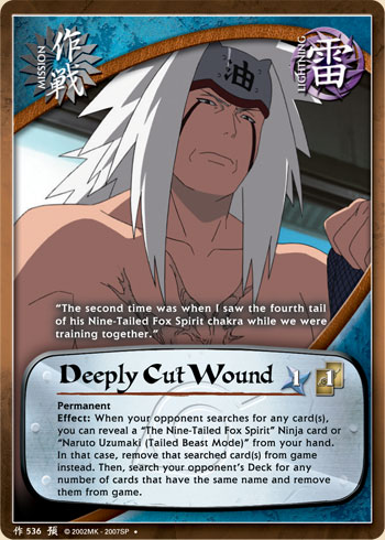 Deeply Cut Wound — m536