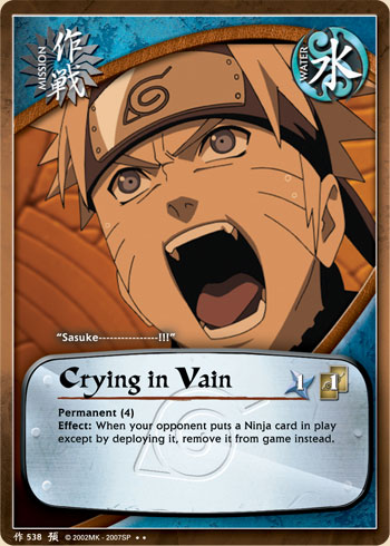 Crying in Vain — Naruto CCG card m538