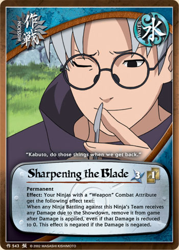Sharpening the Blade — Naruto CCG card m543