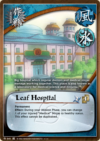 Leaf Hospital — Naruto CCG card m545