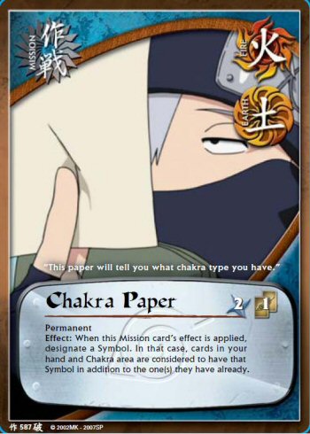 Chakra Paper — Naruto CCG card m587