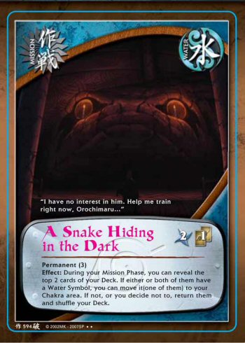 A Snake Hiding in the Dark — Naruto CCG card m594