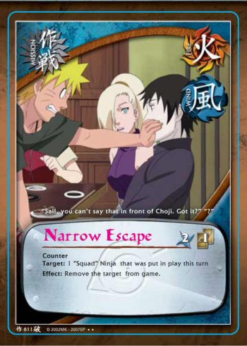 Narrow Escape — Naruto CCG card m611