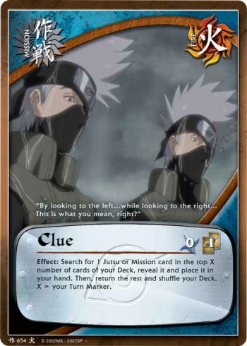 Clue — Naruto CCG card m654