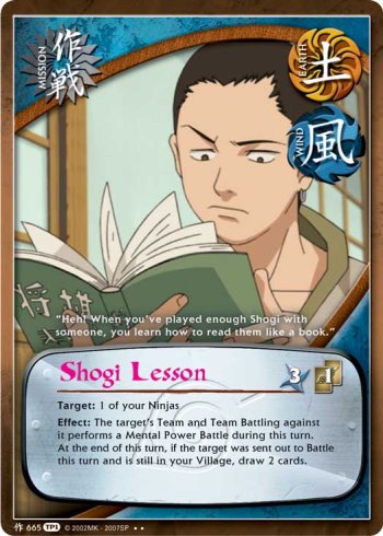 Shogi Lesson — Naruto CCG card m665