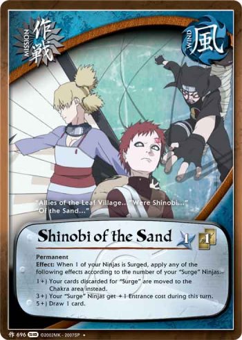 Shinobi of the Sand — Naruto CCG card m696