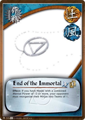 End of the Immortal — Naruto CCG card m725