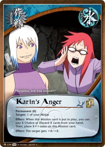 Karin's Anger — Naruto CCG card m739