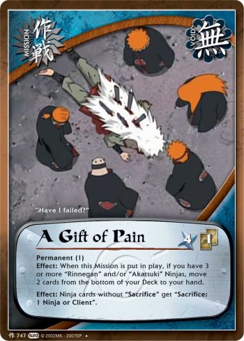 A Gift of Pain — Naruto CCG card m747