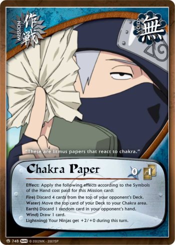 Chakra Paper — Naruto CCG card m748