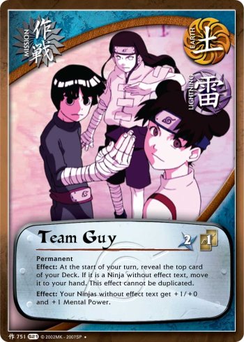 Team Guy — Naruto CCG card m751