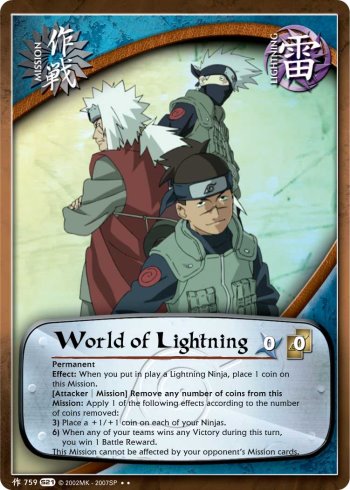 World of Lightning — Naruto CCG card m759