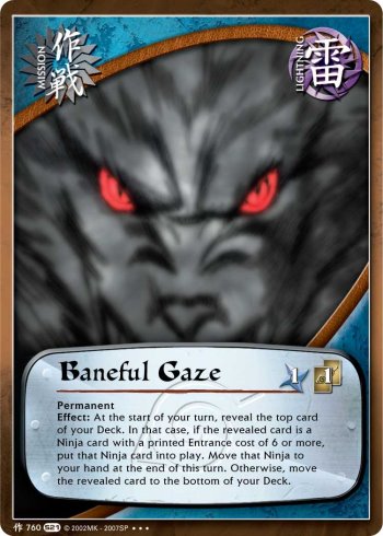 Baneful Gaze — Naruto CCG card m760
