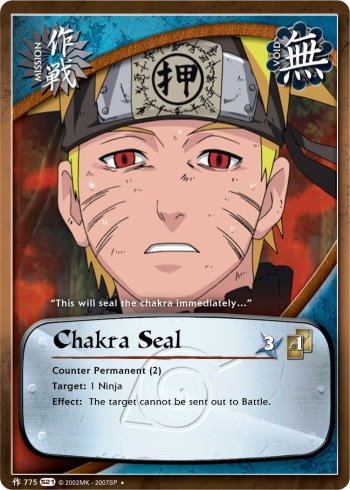 Chakra Seal — Naruto CCG card m775