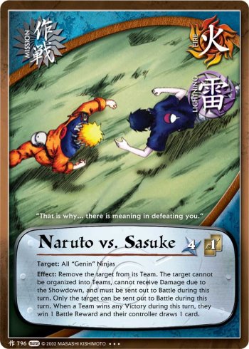 Naruto vs. Sasuke — Naruto CCG card m796