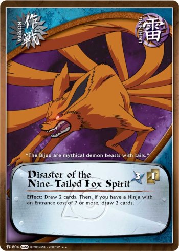 Disaster of the Nine-Tailed Fox Spirit — Naruto CCG card m804
