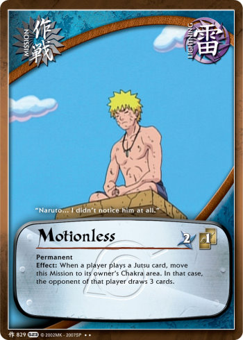 Motionless — Naruto CCG card m829