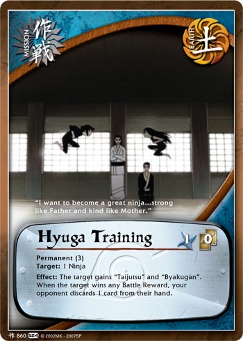 Hyuga Training — Naruto CCG card m860
