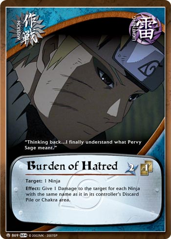 Burden of Hatred — Naruto CCG card m869