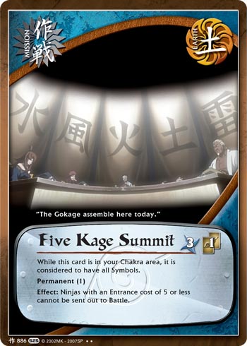 Five Kage Summit — Naruto CCG card m886