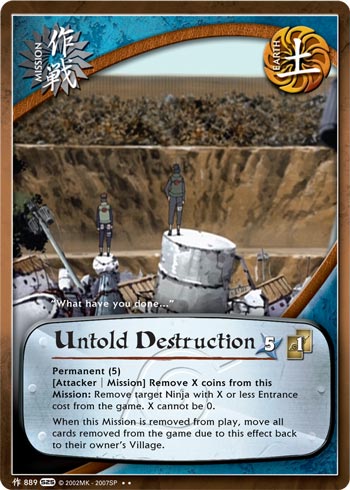 Untold Destruction — Naruto CCG card m889
