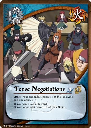 Tense Negotiations — Naruto CCG card m893