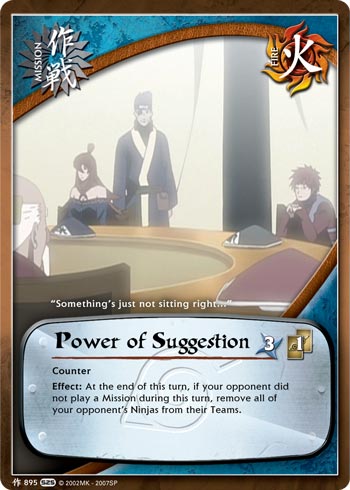 Power of Suggestion — Naruto CCG card m895