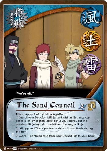 The Sand Council — Naruto CCG card m910