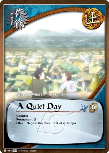A Quiet Day — Naruto CCG card m914