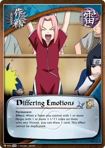 Differing Emotions — Naruto CCG card m924