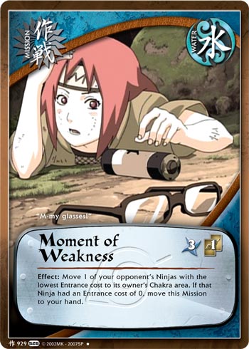 Moment of Weakness — Naruto CCG card m929