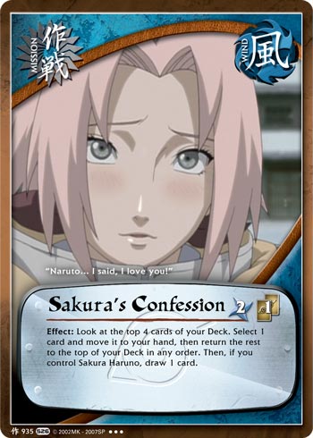 Sakura's Confession — Naruto CCG card m935