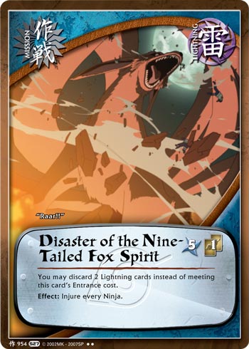 Disaster of the Nine-Tailed Fox Spirit — Naruto CCG card m954