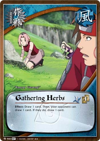 Gathering Herbs — Naruto CCG card m968