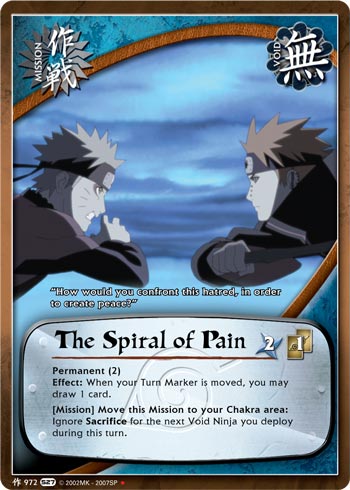 The Spiral of Pain — Naruto CCG card m972