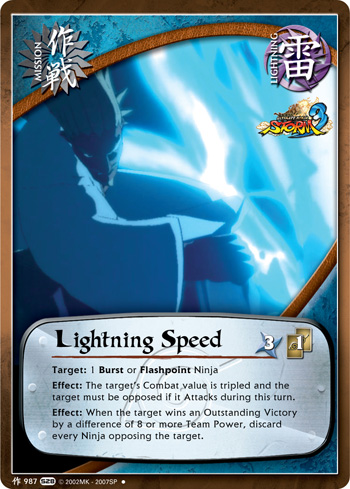 Lightning Speed — Naruto CCG card m987