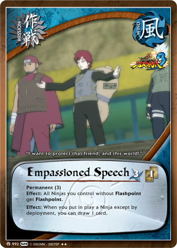 Empassioned Speech — Naruto CCG card m992