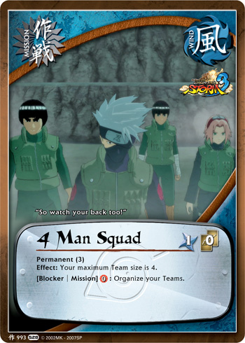 4 Man Squad — Naruto CCG card m993