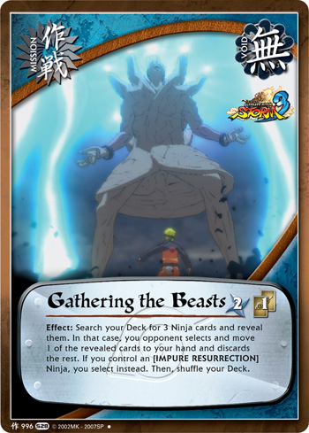 Gathering the Beasts — Naruto CCG card m996