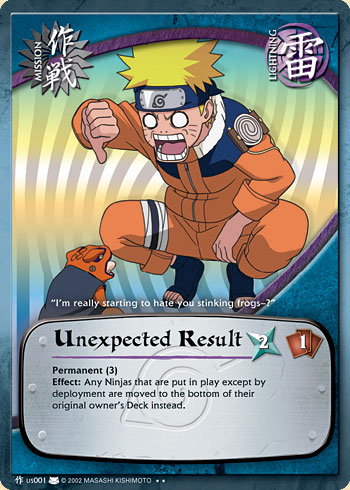 Unexpected Result Mus001 — Naruto CCG card mUS001