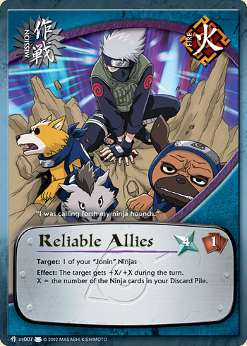 Reliable Allies Mus007 — Naruto CCG card mUS007