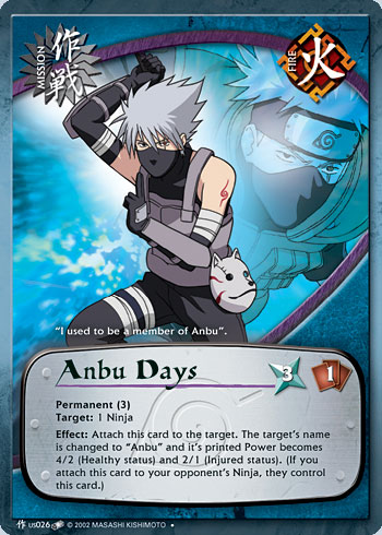 Anbu Days Mus026 — Naruto CCG card mUS026