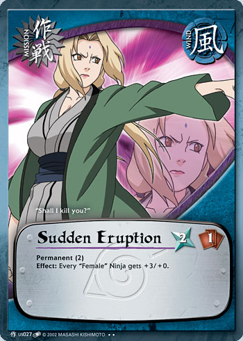 Sudden Eruption Mus027 — Naruto CCG card mUS027