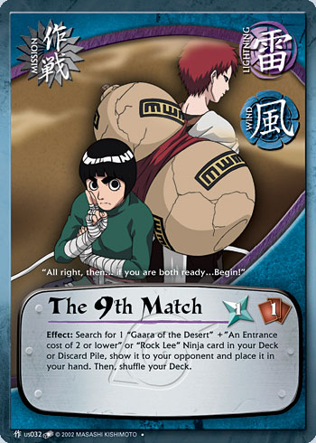 The 9th Match Mus032 — Naruto CCG card mUS032